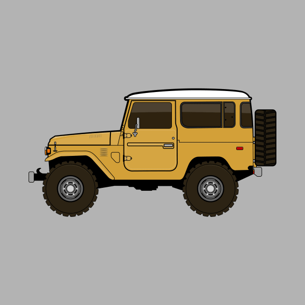 fj40 Land Cruiser yellow by -oddlyeven-