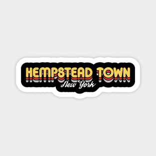 Retro Hempstead Town New York Magnet