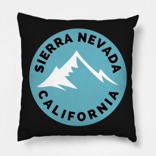 Sierra Nevada California - Sierra Nevada Ski Snowboard Mountain California Yosemite Travel Pillow