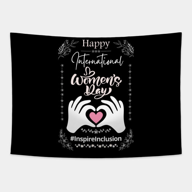 Happy International Women's Day 2024 Inspire Inclusion Tapestry by vintage-corner