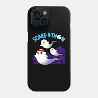 Funny Cute Kawaii Spooky Ghost Running Halloween Marathon Cartoon Phone Case