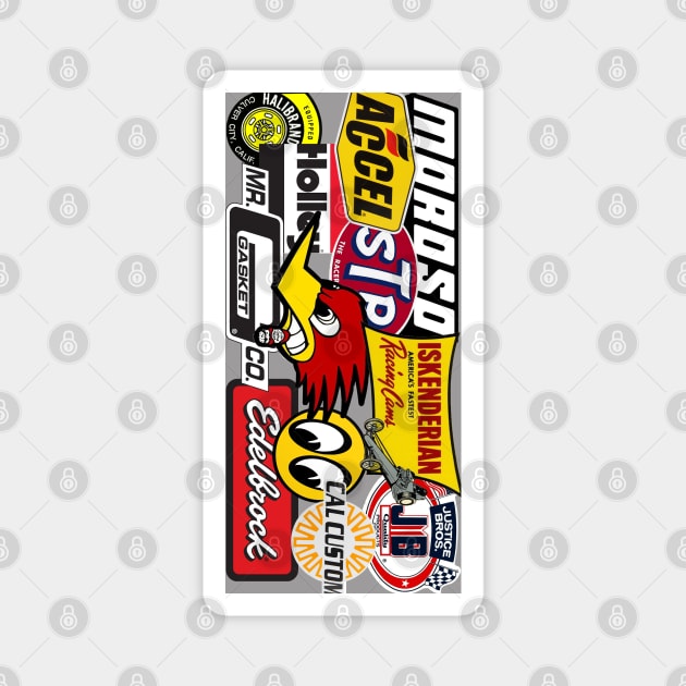 Speed Shop Aftermarket Stickers Magnet by hotroddude