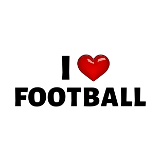 I Love Football (Heart Design) T-Shirt