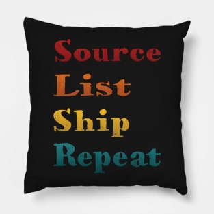 Source List Ship Repeat Pillow