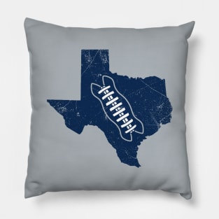 Texas Football, Retro - Silver Pillow