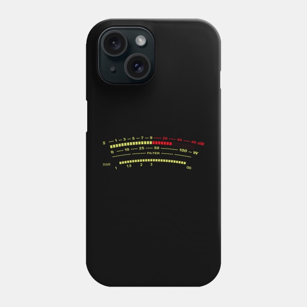 S Meter - dB high frequency field strength Phone Case by amarth-drawing
