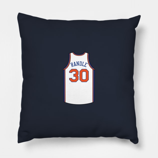 Julius Randle New York Jersey Qiangy Pillow by qiangdade