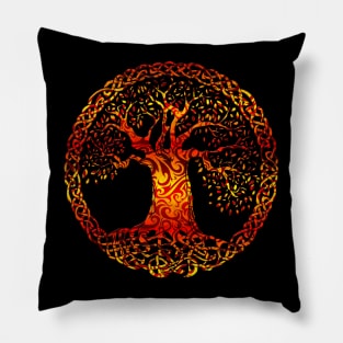 TREE OF LIFE - orange crush Pillow