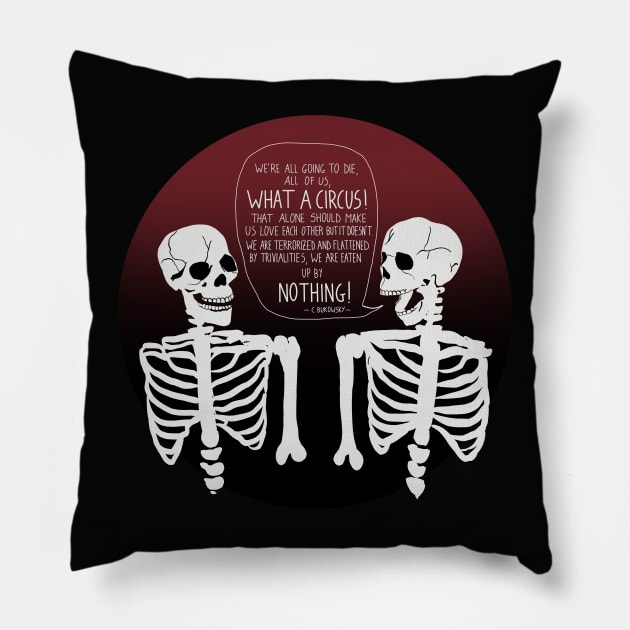 Existential skeletons Pillow by SHMITEnZ