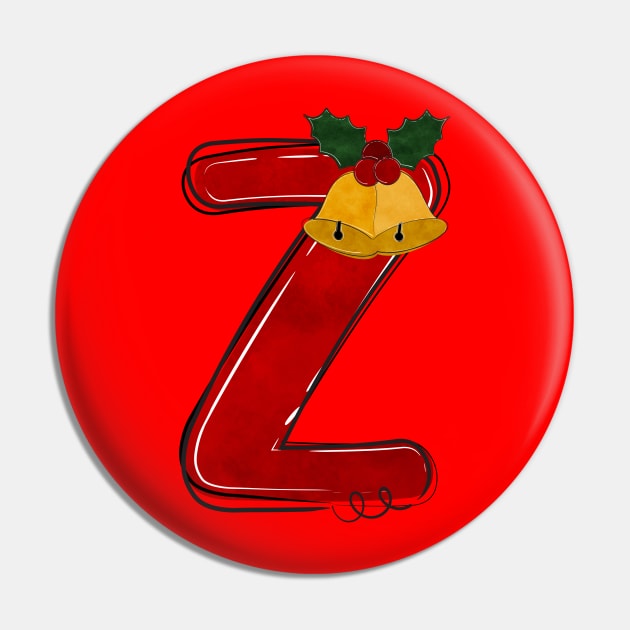 Letter Z - Christmas Letter Pin by Pop Cult Store