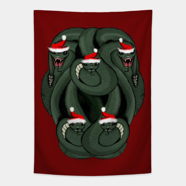 A wreath of Snakes Edit Tapestry by Flush Gorden