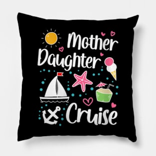 Womens Mother Daughter Cruise Trip 2023 Family Holiday Vacation V-Neck T-Shirt Pillow