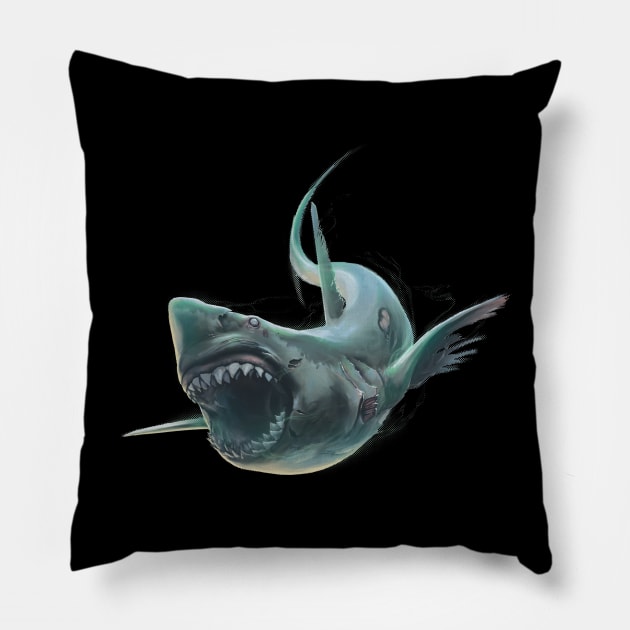 Just Ghost Shark! Pillow by scarypet