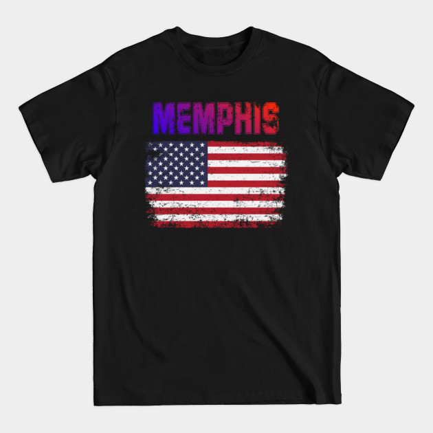 Discover America Flag Violet Memphis - Memphis - T-Shirt