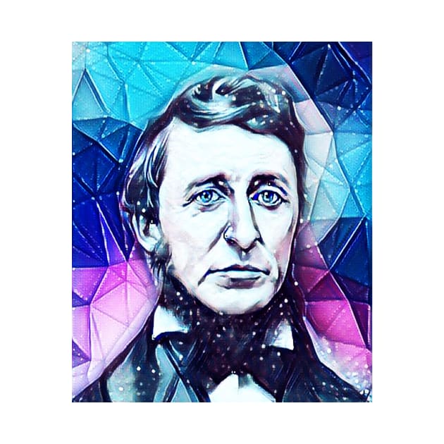 Henry David Thoreau Snowy Portrait | Henry David Thoreau Artwork 5 by JustLit