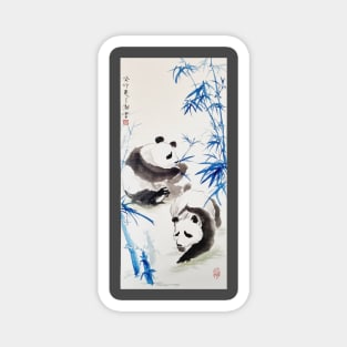 Blue Bamboo Panda Magnet