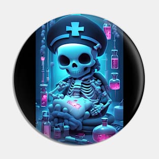 Cute Kawaii doctor skeleton Pin