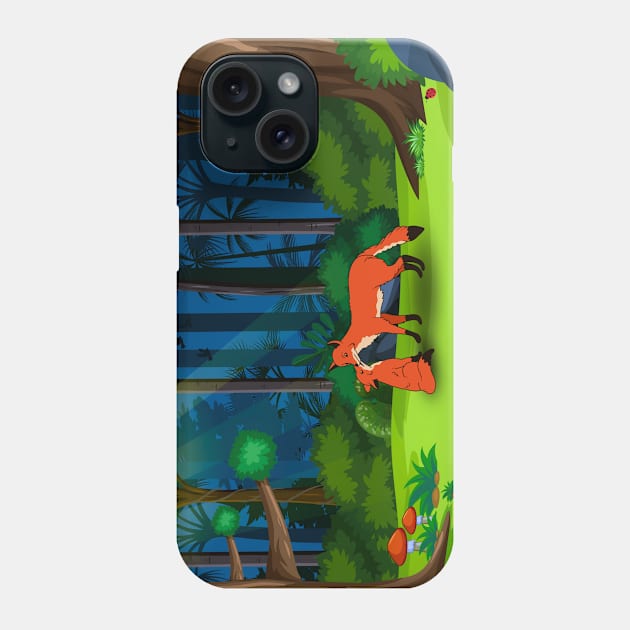 Foxes in the Forest Phone Case by Kyarwon