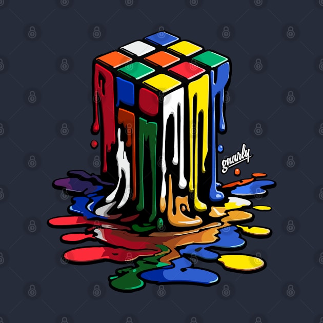 Melting Rubik's Cube by gnarly by ChattanoogaTshirt