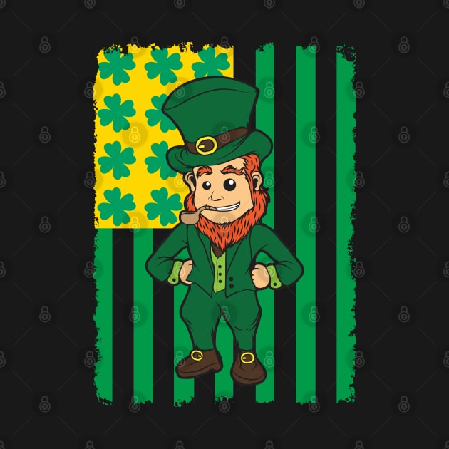 Irish American Leprechaun Flag by AngelFlame