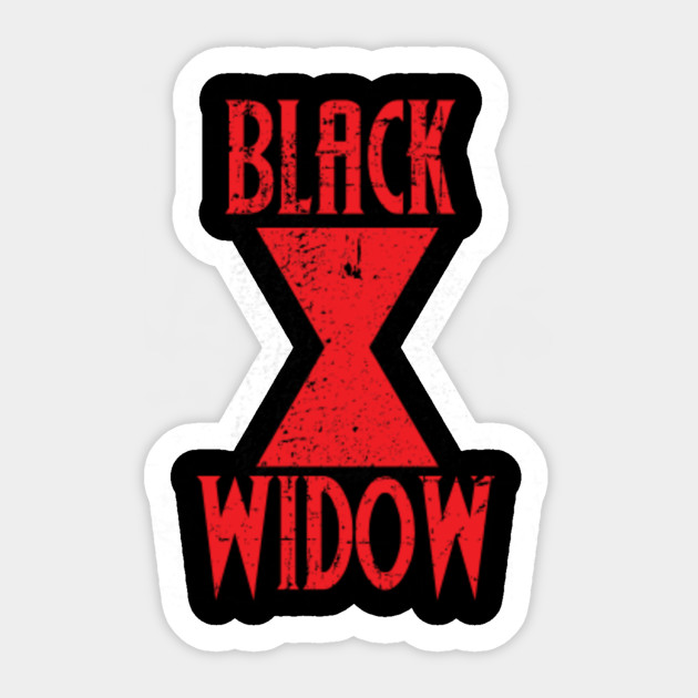 Black Widow Distressed Black Widow Sticker Teepublic