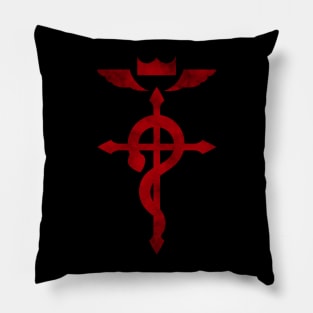 Fullmetal Alchemist logo red Pillow