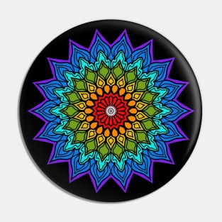 Mandala Colorful Pattern Pin