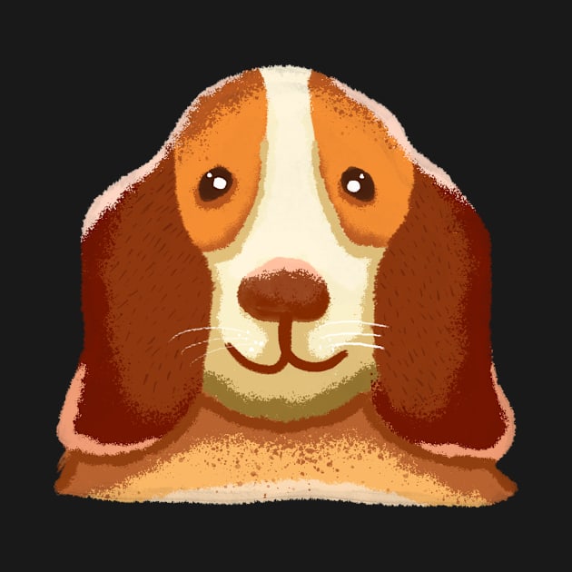 Cute basset hound dog by Dzulhan