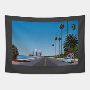 Hiroshi Nagai - Southern Freeway by Hiroshi Nagai Tapestry