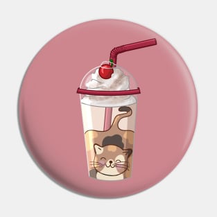 Adorable Cat Milkshake Pin