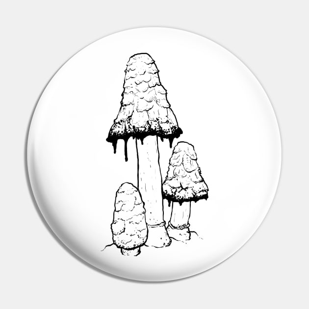 Ink Cap Mushrooms Pin by mycologist