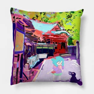 Enoshima Crow Pillow