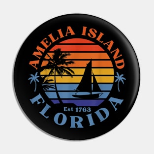 Amelia Island Florida Beach Sailboat Summer Vacation Pin