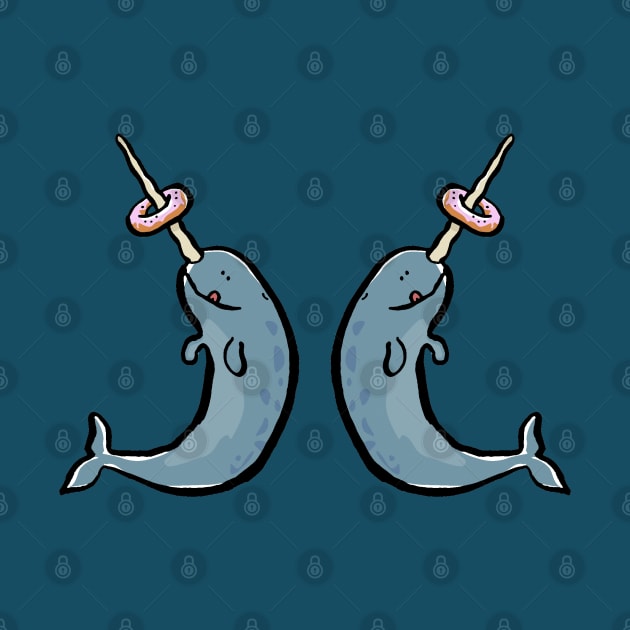 narwhals and donuts by greendeer