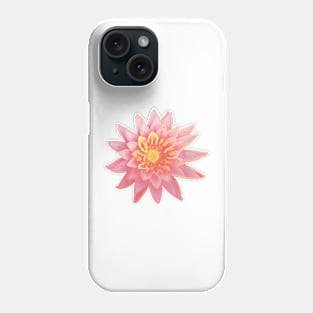 Pink Painted Lotus Flower Phone Case