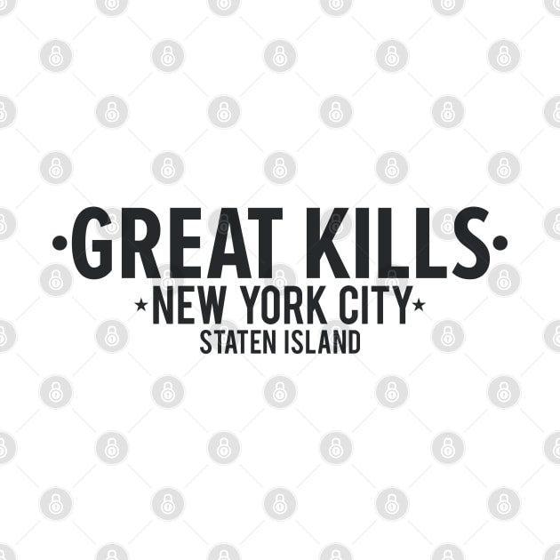 Great Kills, Staten Island, New York - Modern Script Emblem by Boogosh