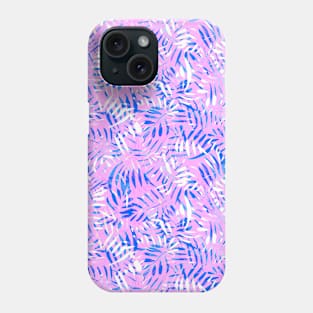 Tropical leaves violet Phone Case