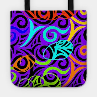 colorful shapes abstract design Tote