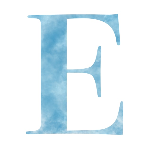 Clouds Blue Sky Initial Letter E by withpingu