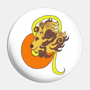 Leo, the lion, sign of the zodiac Pin