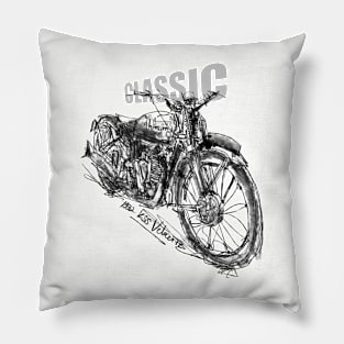 VINTAGE MOTORCYCLE 1932 KSS VEL SKETCH Pillow