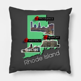 Rhode Island Map Pillow