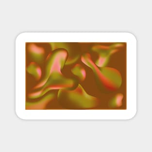 Abstract Artwork Iridescence Liquid Holographic Autumn Fall  Magnet