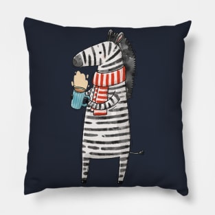 COFFEE ZEBRA Pillow