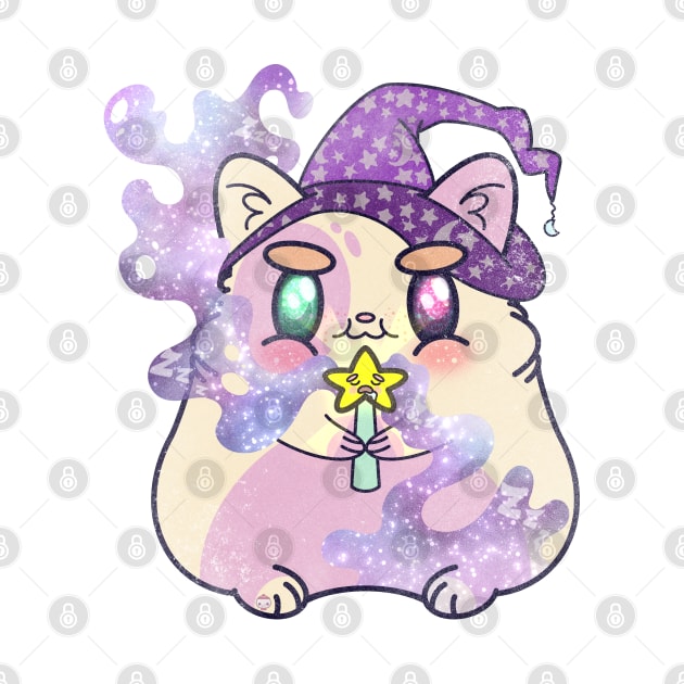 Kawaii Hamster Wizard Vintage Look by The Gumball Machine