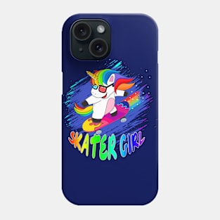 Funny Skateboarding Skater Girl Unicorn Phone Case