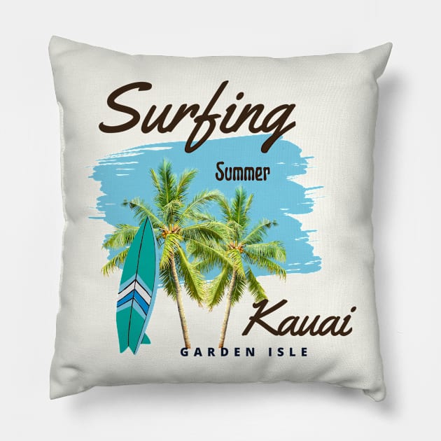 Kauai Surfing Pillow by Hayden Mango Collective 