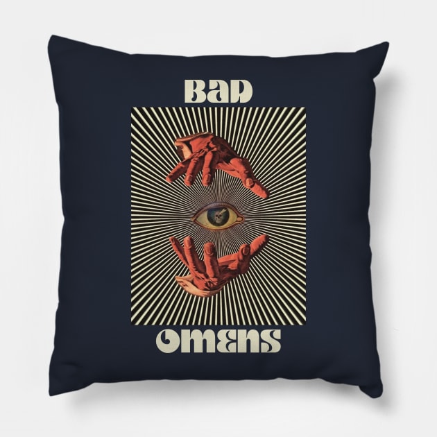 Hand Eyes Bad Omens Pillow by Kiho Jise