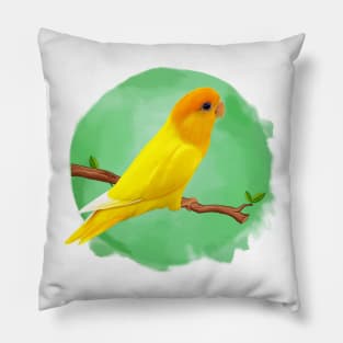 Yellow love bird Pillow