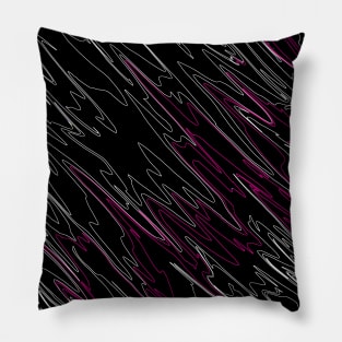 Marbled Black Pink Pillow